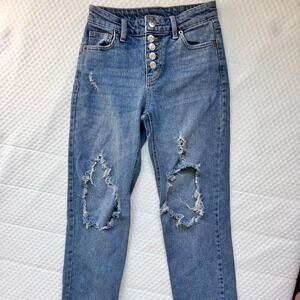 Wild Fable Raw Hem Medium Wash Jeans | Size 00
